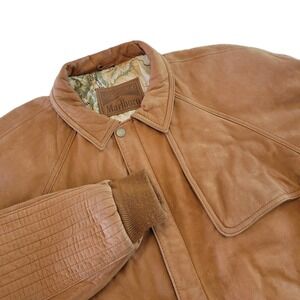 Marlboro Adventure Team Suede Bomber Jacket Mens M Brown Leather Vintage Retro